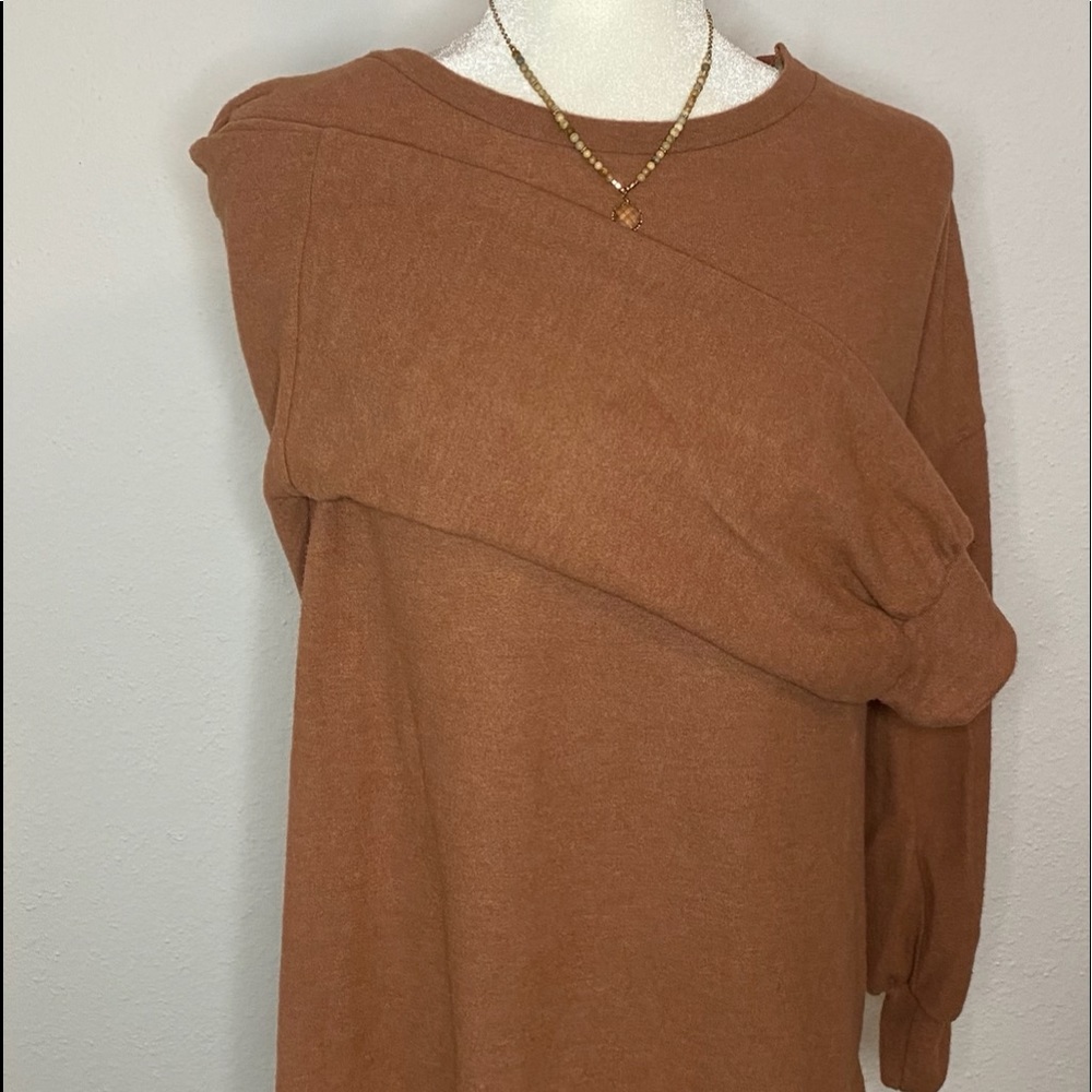 Solid Brushed Rayon Sweater With Low Back - image 3